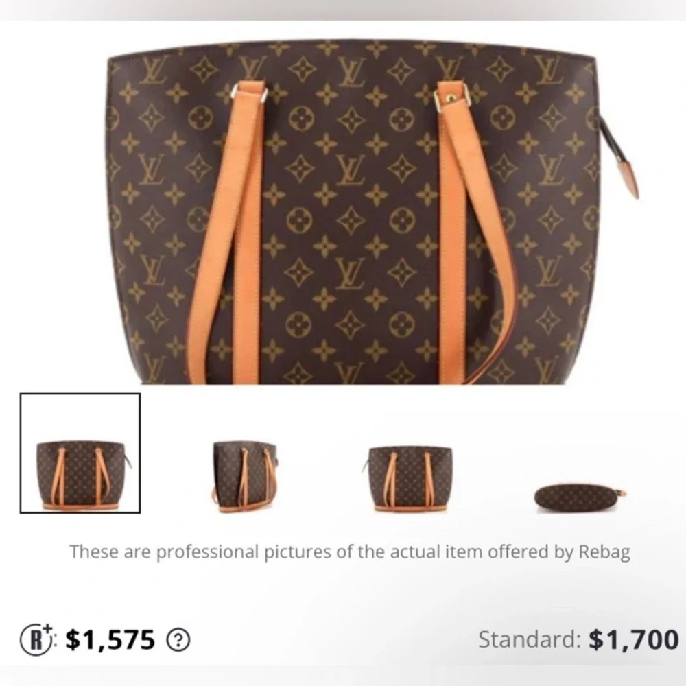 LOUIS VUITTON Brown Babylon Monogram Tote w/Dust Bag, Authentic. EUC